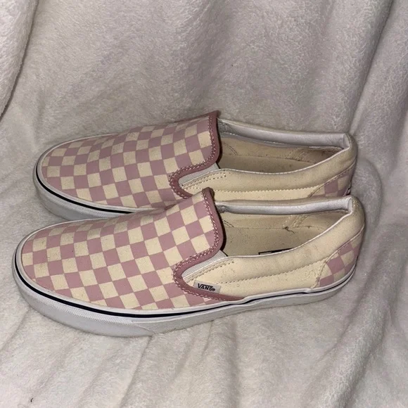 Vans light purple and Cream Checkered Slip-Ons - Picture 2 of 5